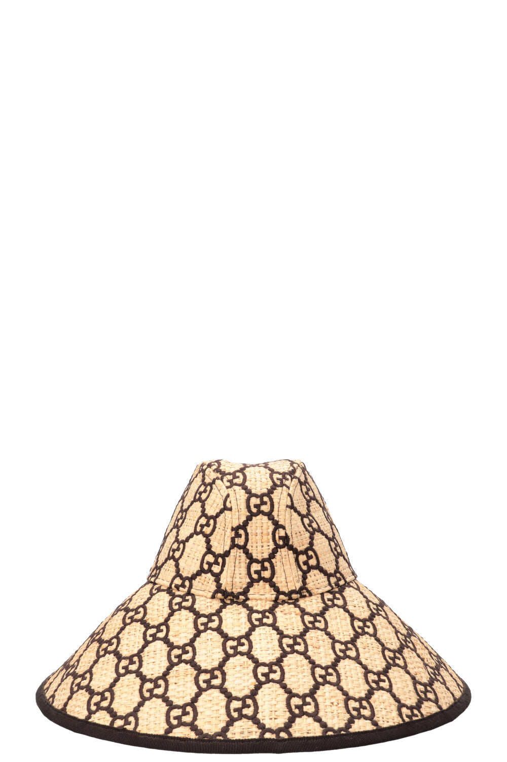 GUCCI GG Hat Raffia Brown