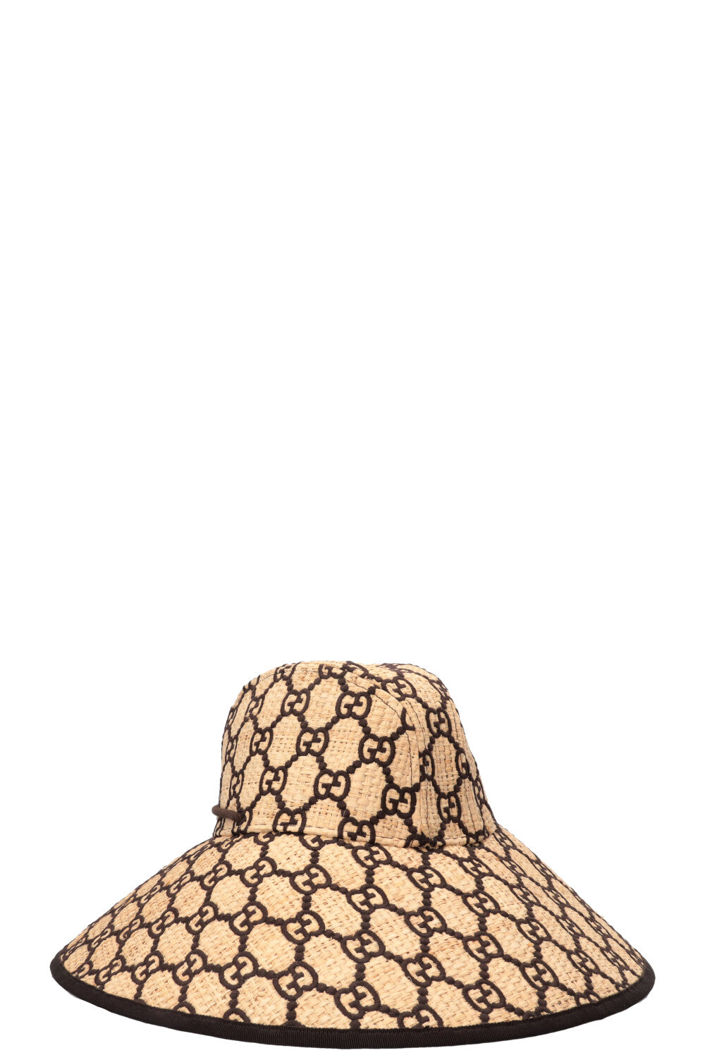 GUCCI GG Hat Raffia Brown