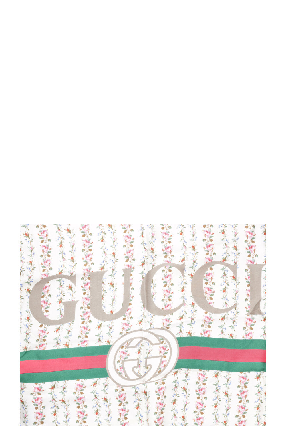 GUCCI Logo Flower Print Carré 90 Multicolor