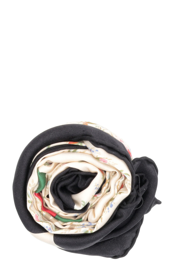 GUCCI Logo Flower Print Carré 90 Multicolor