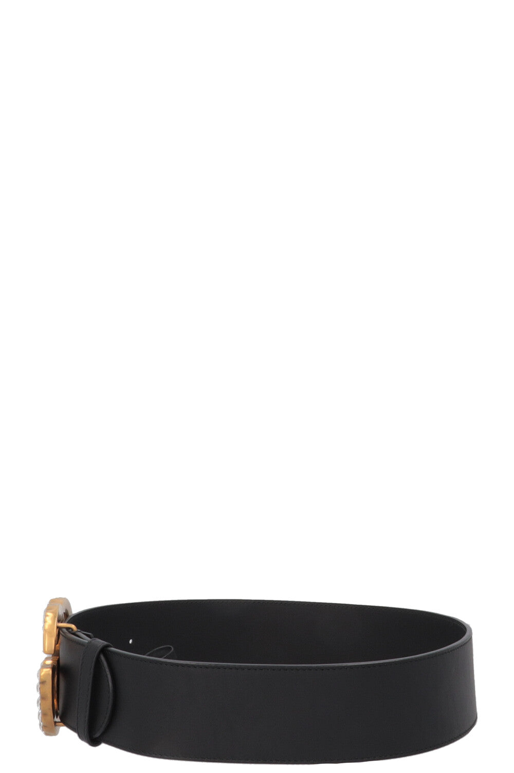 GUCCI Big Marmont GG Belt Crystal Black