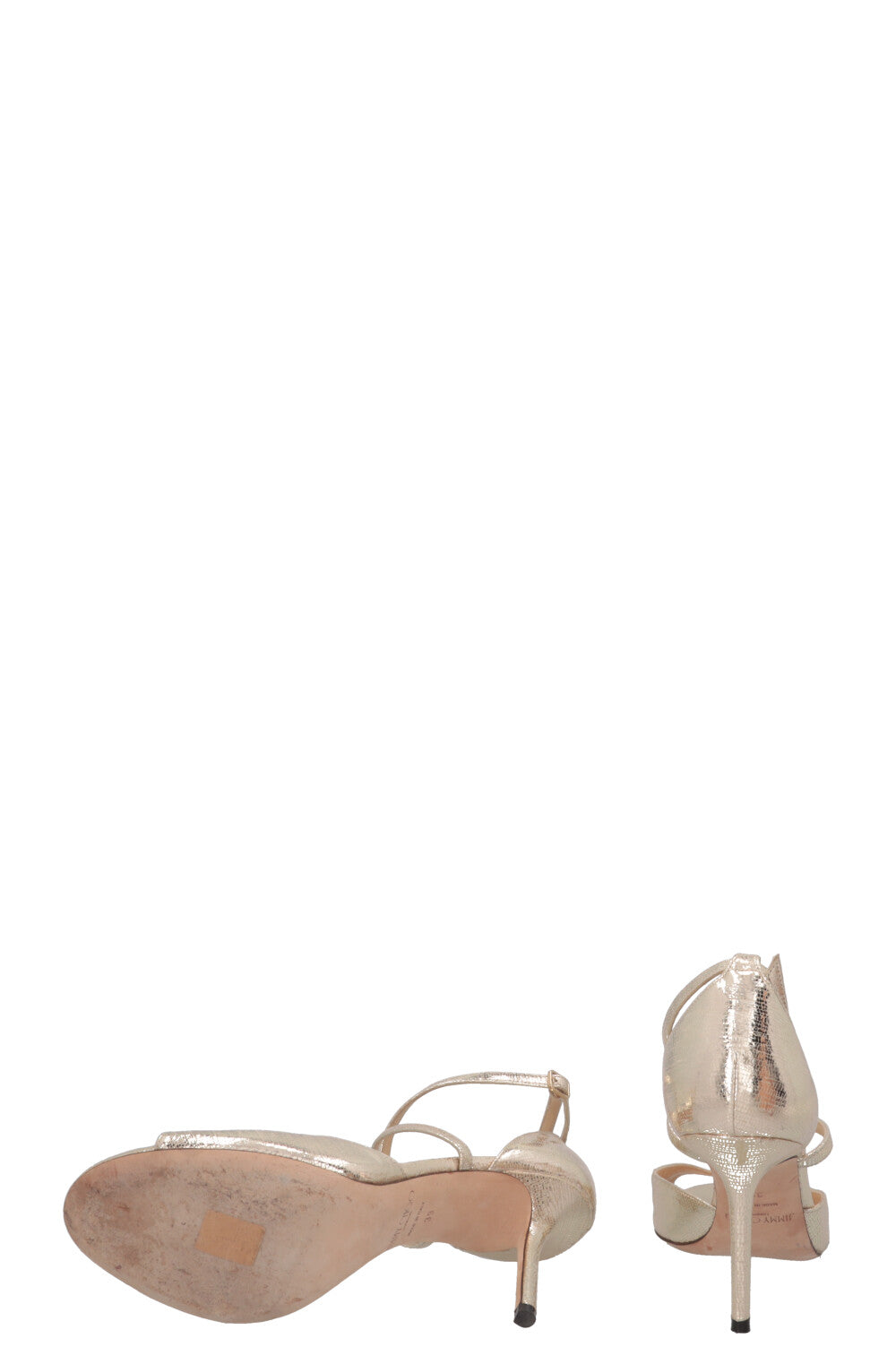 JIMMY CHOO Shiny Sandals Gold