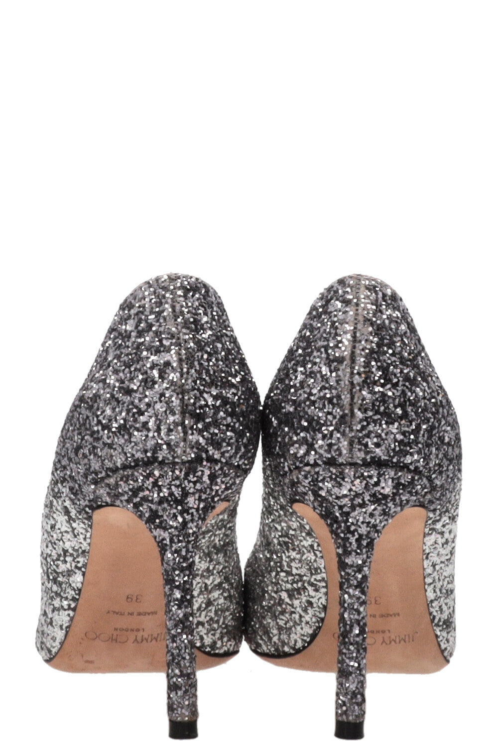 JIMMY CHOO Glitter Pumps Silver Pink