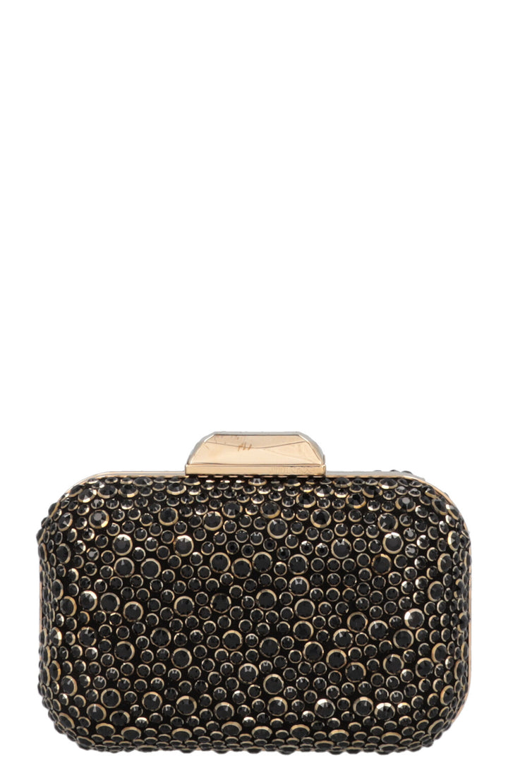 JIMMY CHOO Pochette Halo Cloud en cristal Swarovski noir
