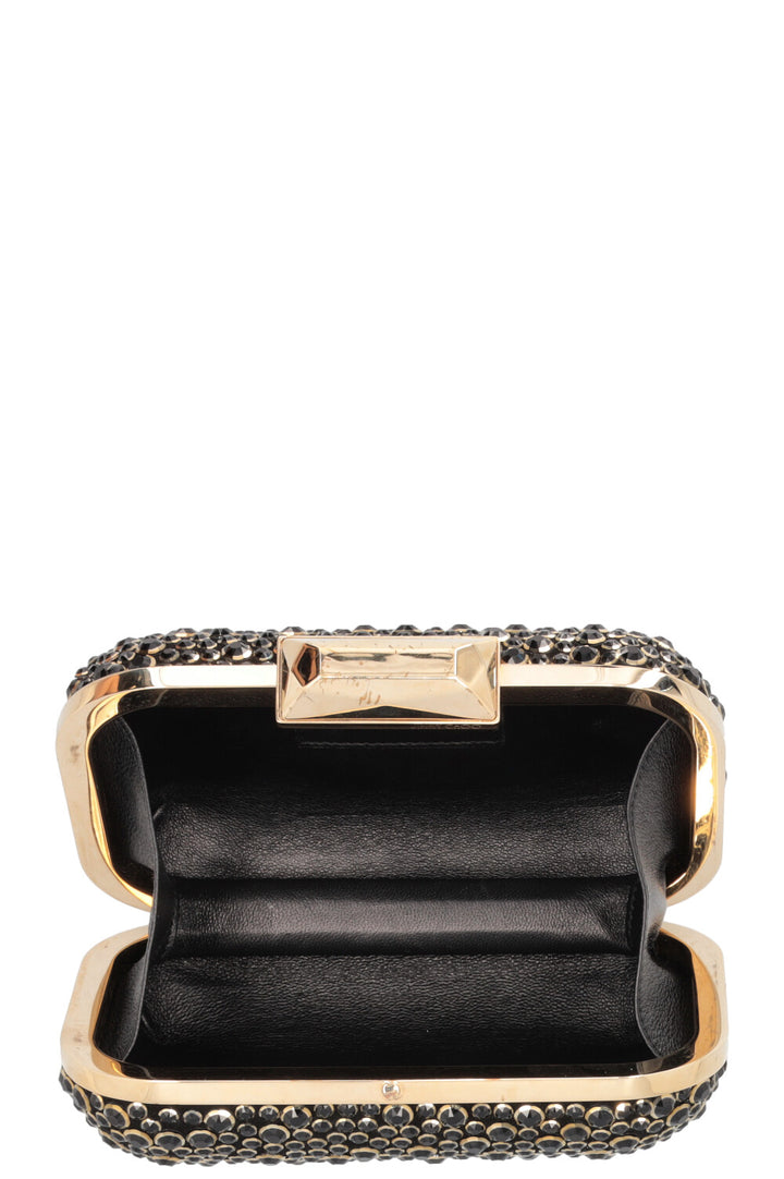 JIMMY CHOO Pochette Halo Cloud en cristal Swarovski noir