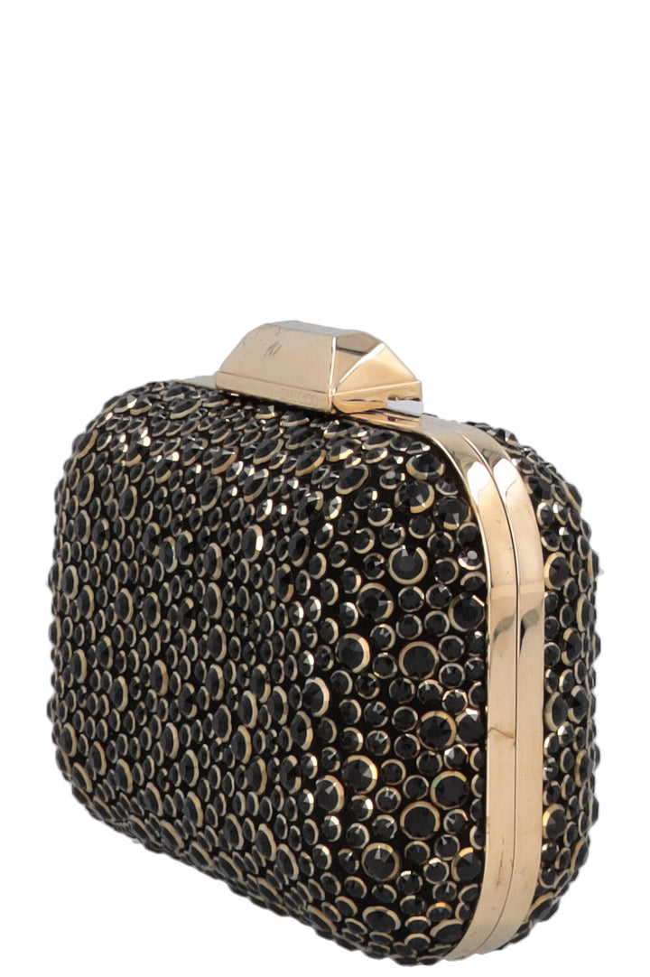 JIMMY CHOO Pochette Halo Cloud en cristal Swarovski noir