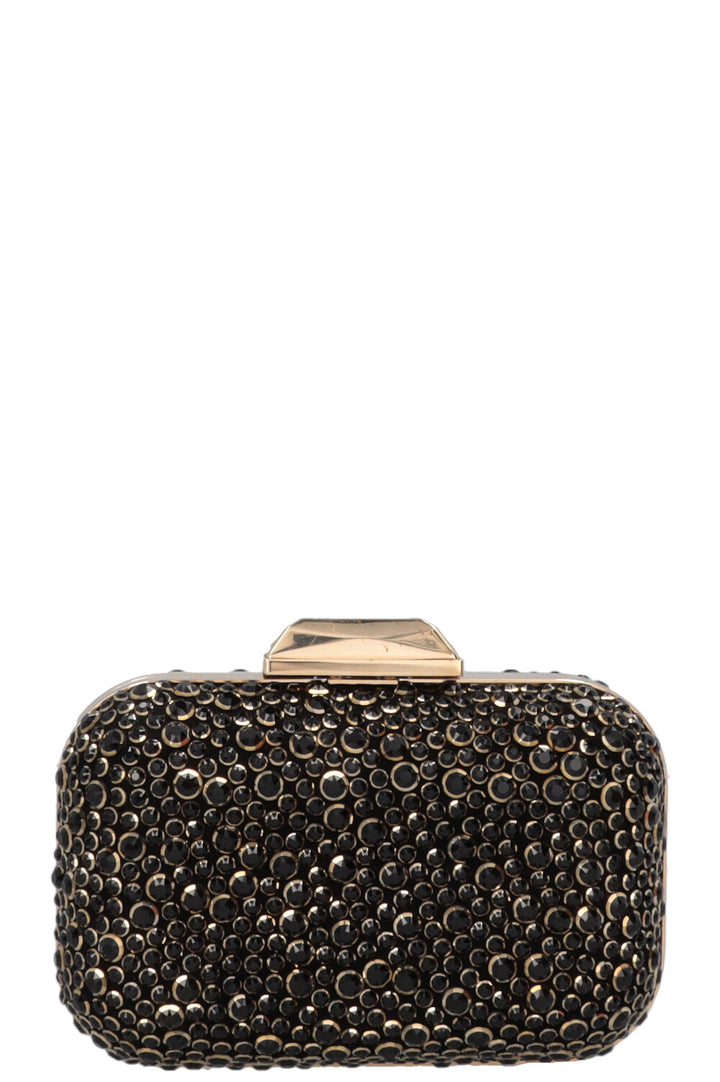 JIMMY CHOO Pochette Halo Cloud en cristal Swarovski noir