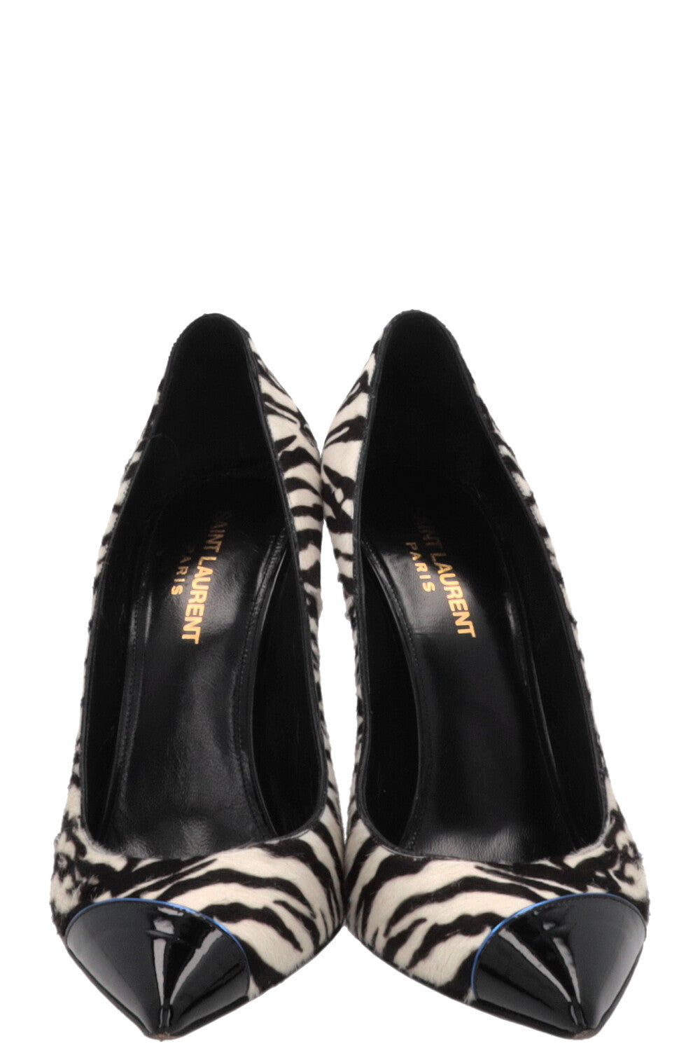 SAINT LAURENT Talons zébrés Noir Blanc