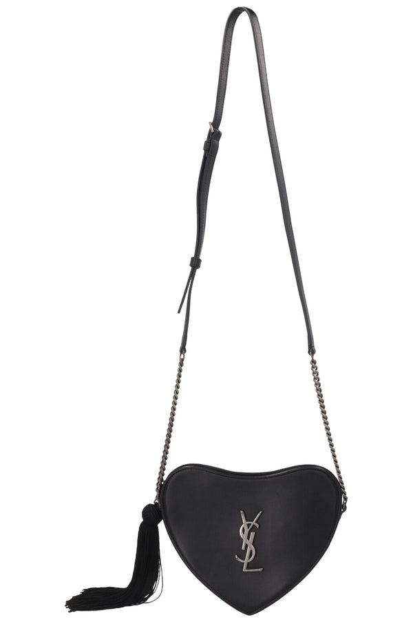 SAINT LAURENT Sac bandoulière Boîte Love Heart Noir