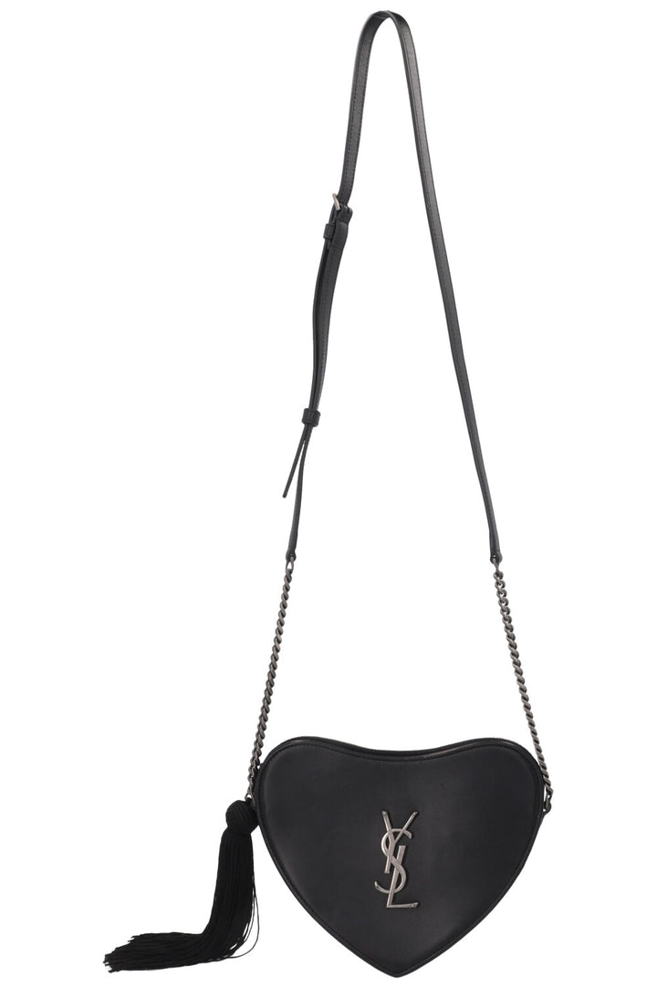 SAINT LAURENT Sac bandoulière Boîte Love Heart Noir