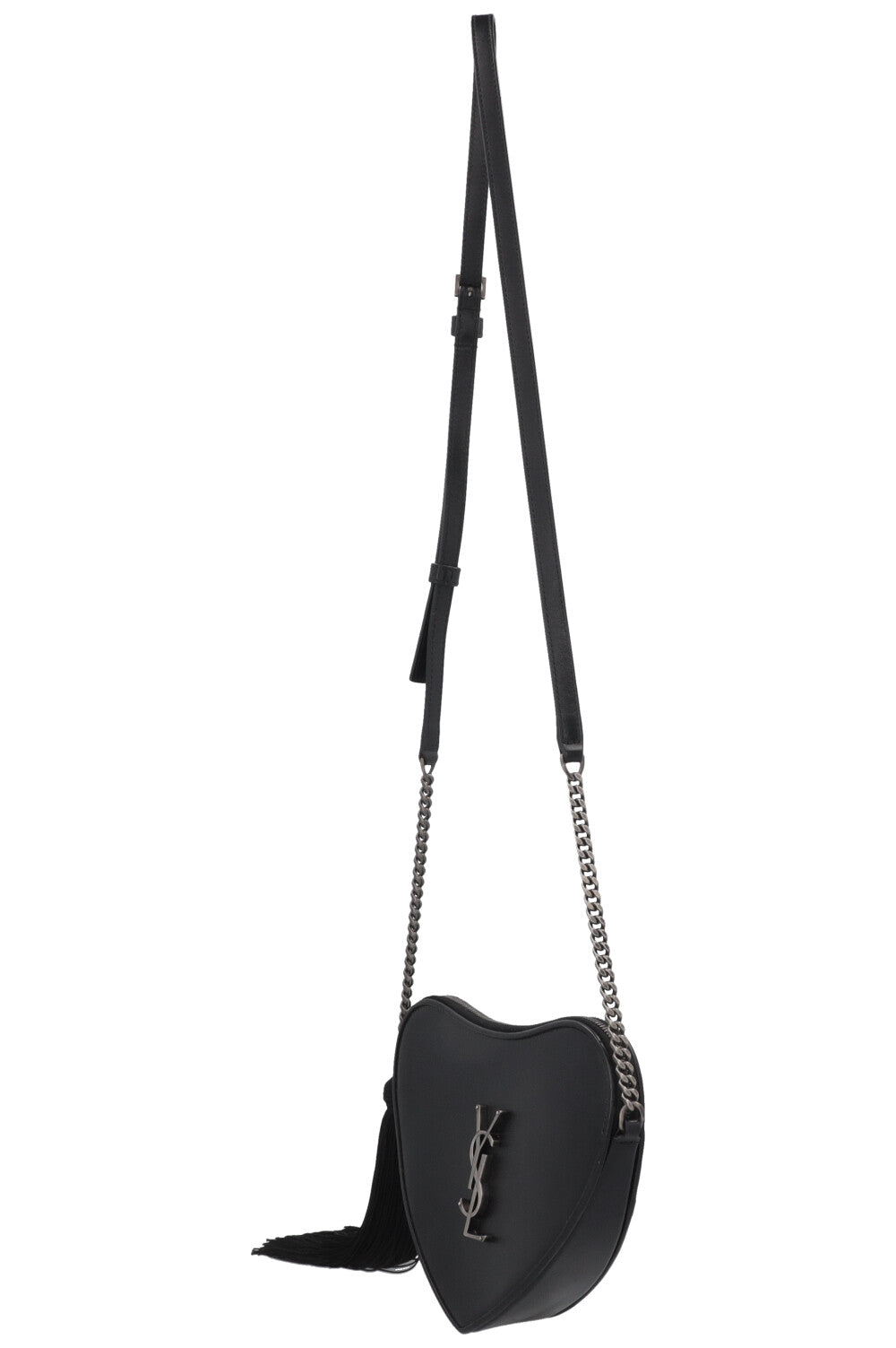 SAINT LAURENT Sac bandoulière Boîte Love Heart Noir
