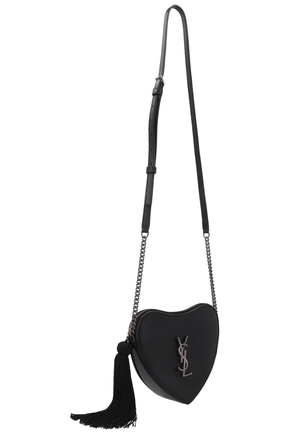 SAINT LAURENT Sac bandoulière Boîte Love Heart Noir