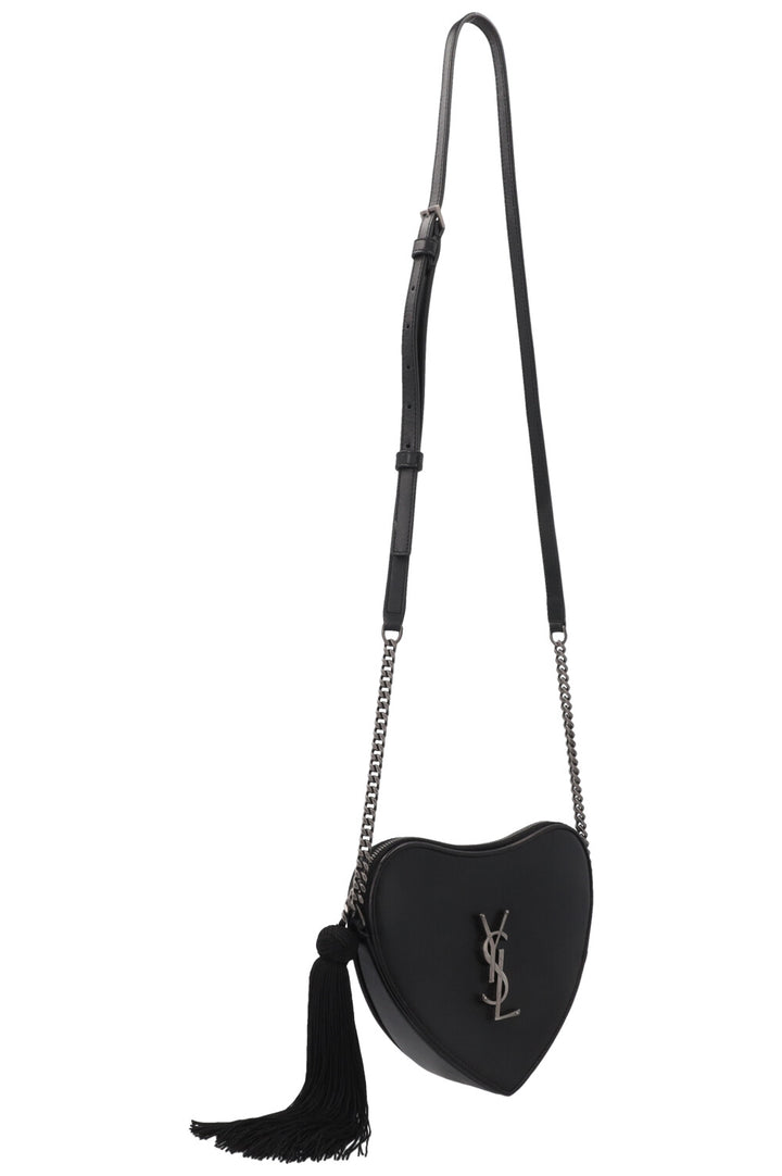 SAINT LAURENT Sac bandoulière Boîte Love Heart Noir
