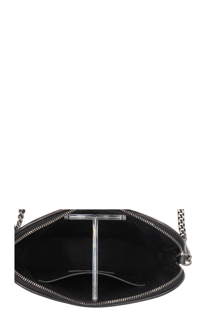 SAINT LAURENT Sac bandoulière Boîte Love Heart Noir