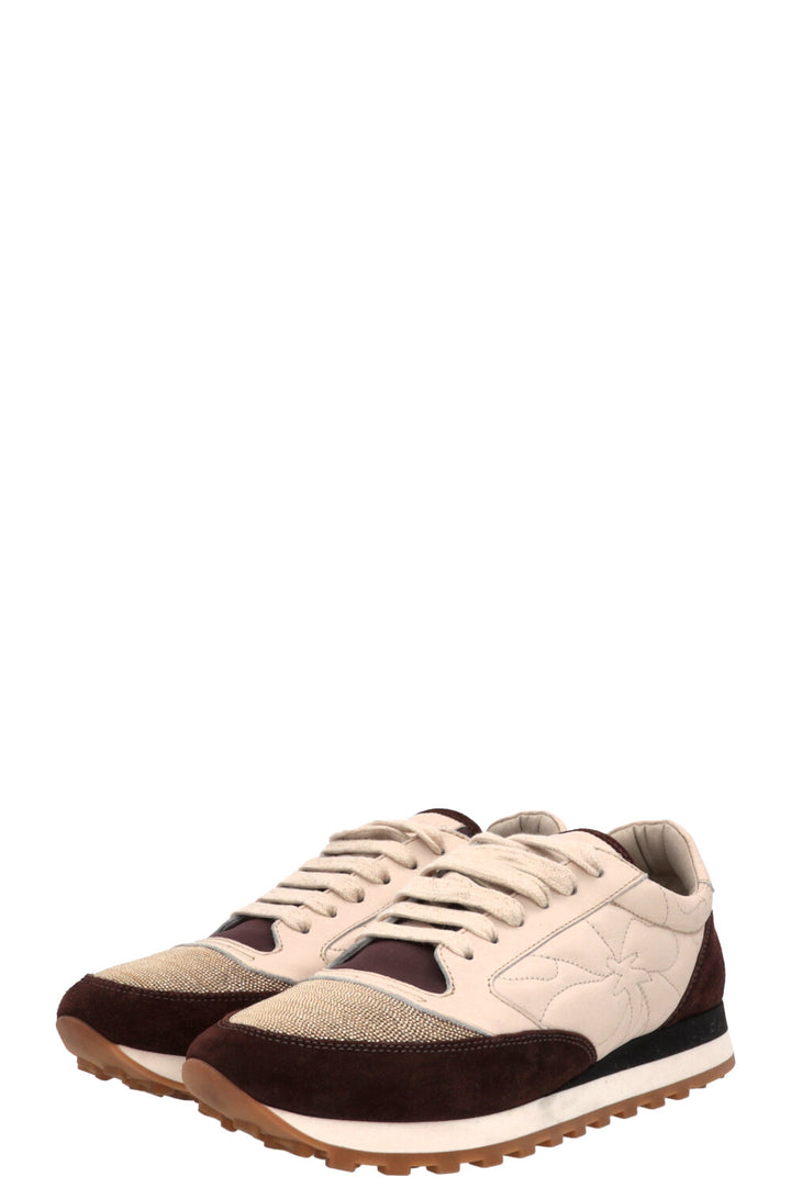BRUNELLO CUCINELLI Sneakers Suede Brown Ivory