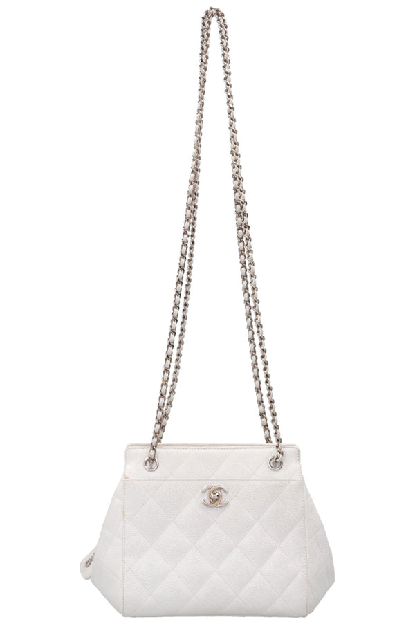 Sac bandoulière CHANEL Caviar blanc