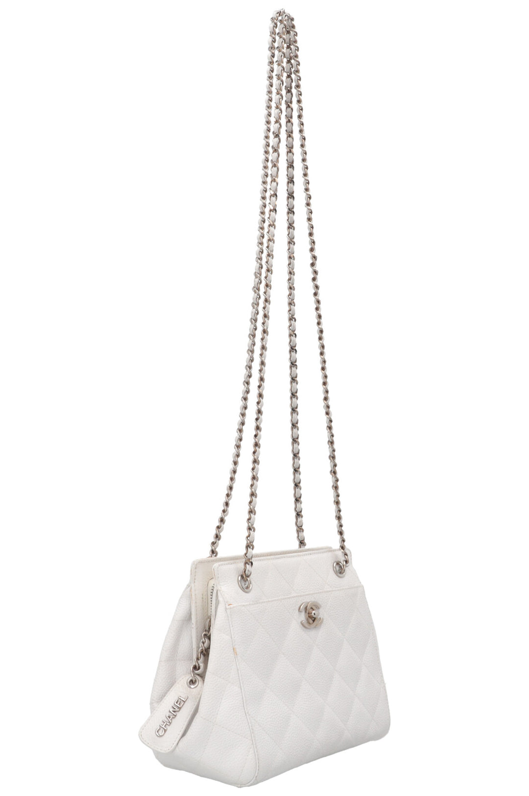 CHANEL Shoulder Bag Caviar White