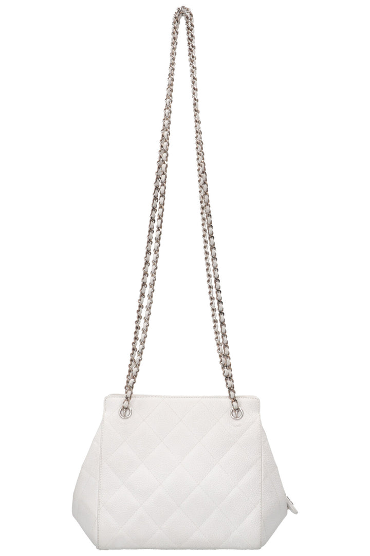 CHANEL Shoulder Bag Caviar White