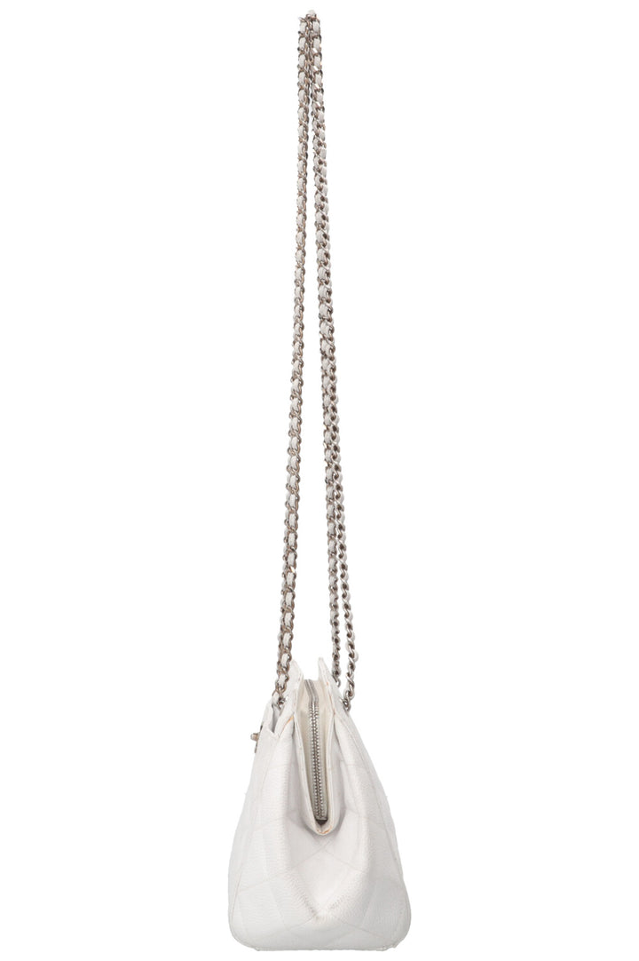 CHANEL Shoulder Bag Caviar White