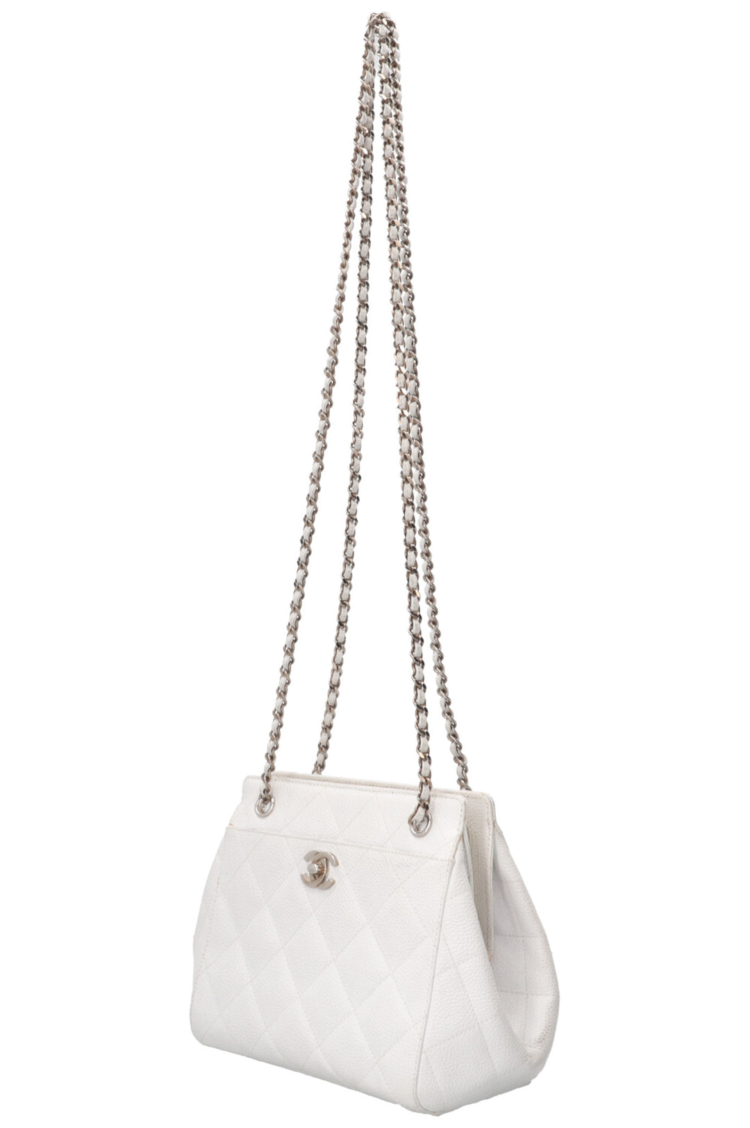 CHANEL Shoulder Bag Caviar White
