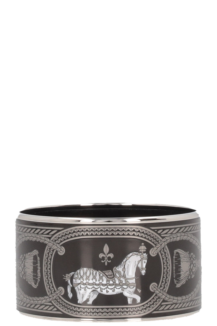 HERMÈS Bracelet Grand Apparat émail noir