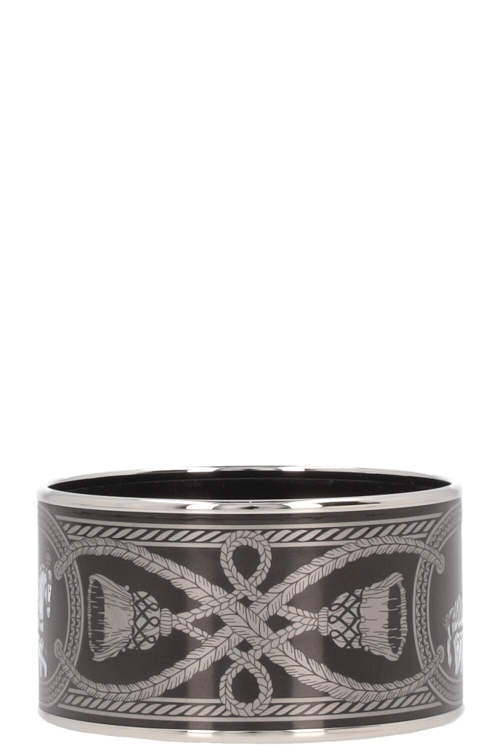 HERMÈS Bracelet Grand Apparat émail noir