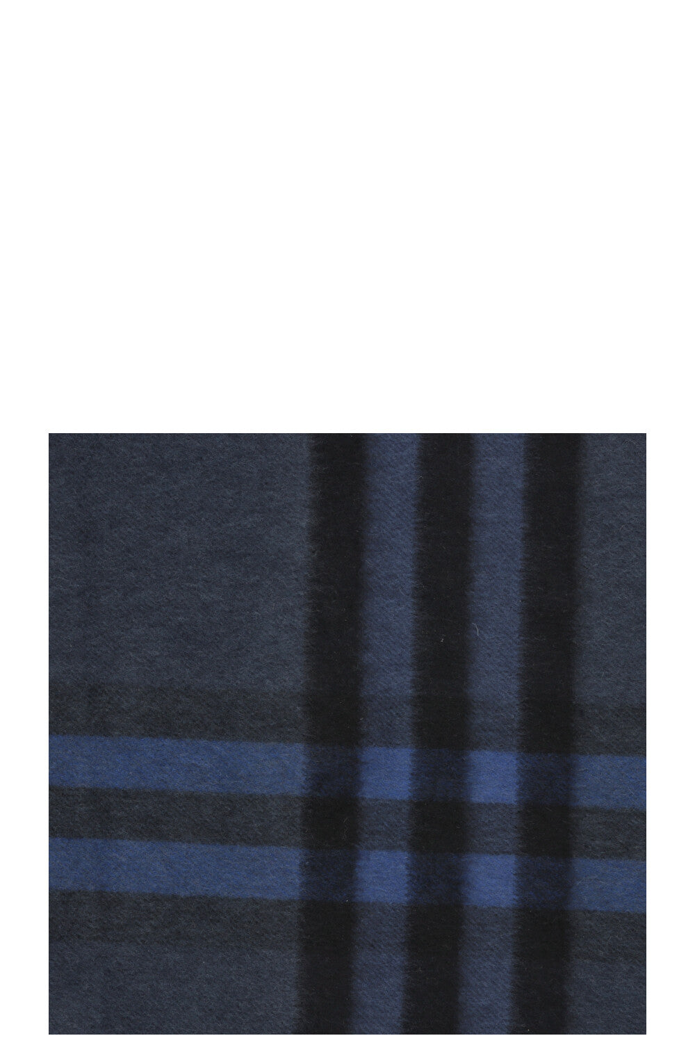 BURBERRY Check Scarf Cashmere Blue