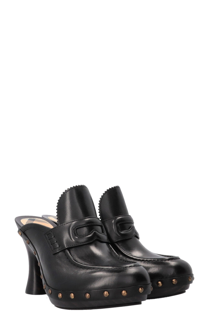 BURBERRY Mules Leather Black