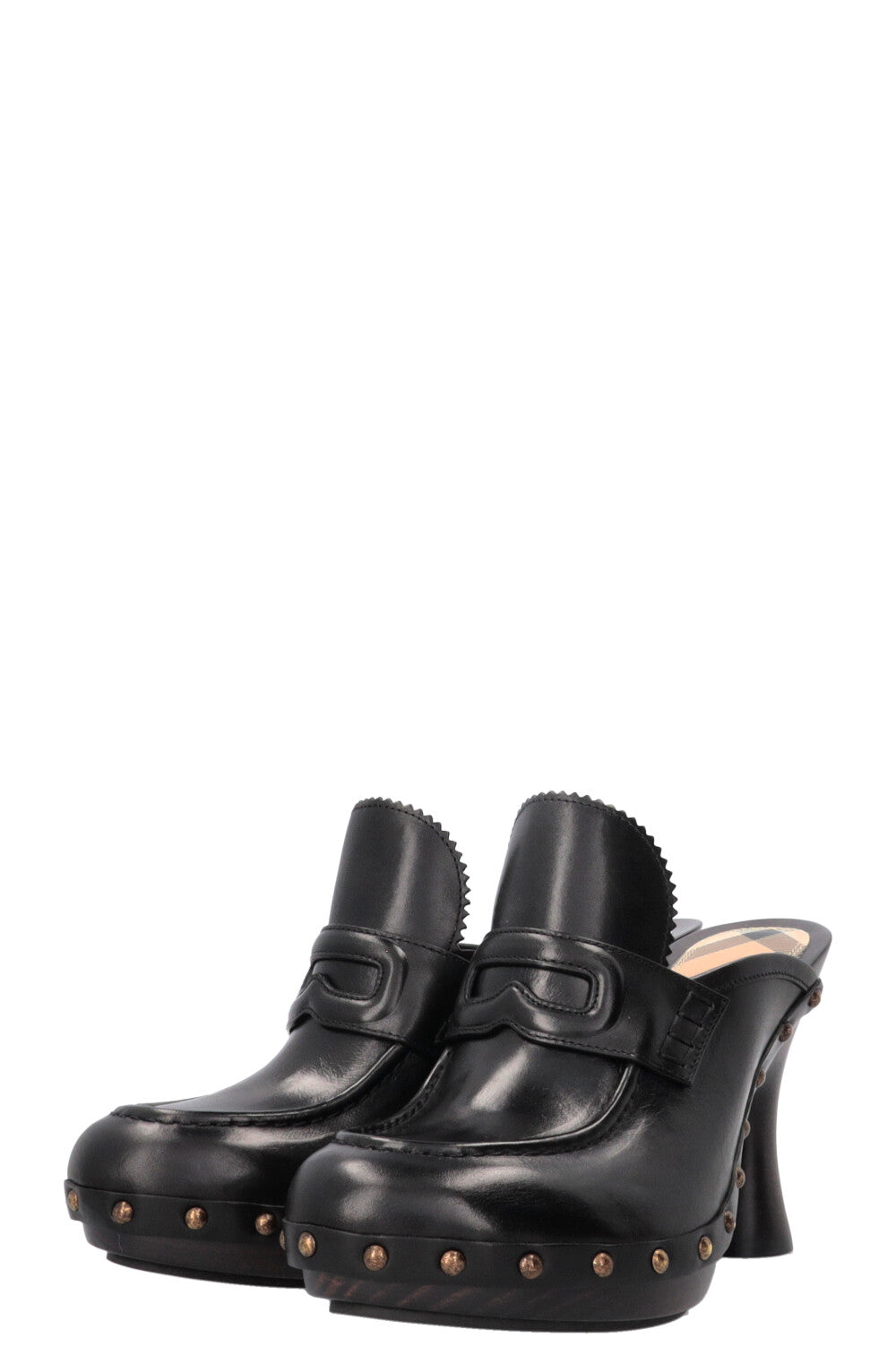 BURBERRY Mules Leather Black