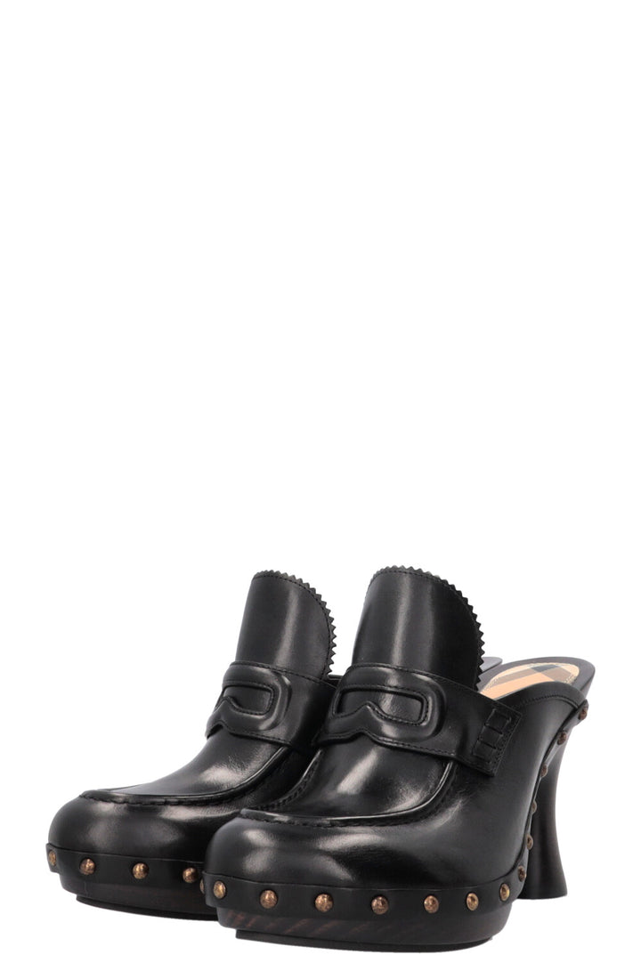 BURBERRY Mules Leather Black