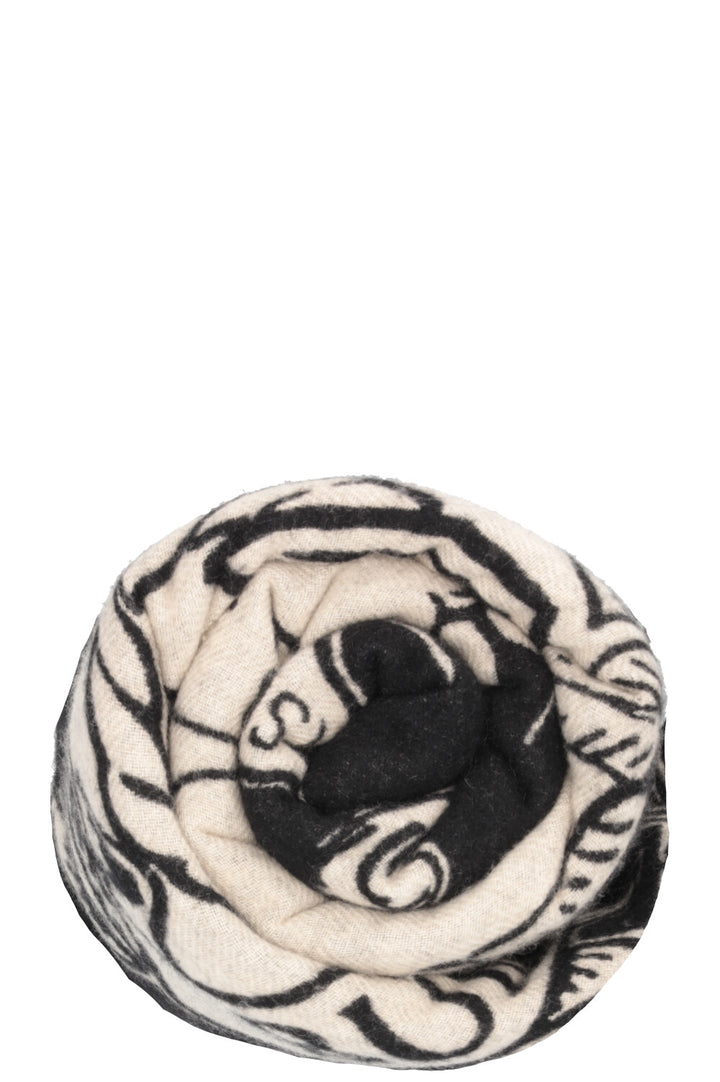 BURBERRY Prorsum Reversible Stormy Knight Scarf Cashmere Black