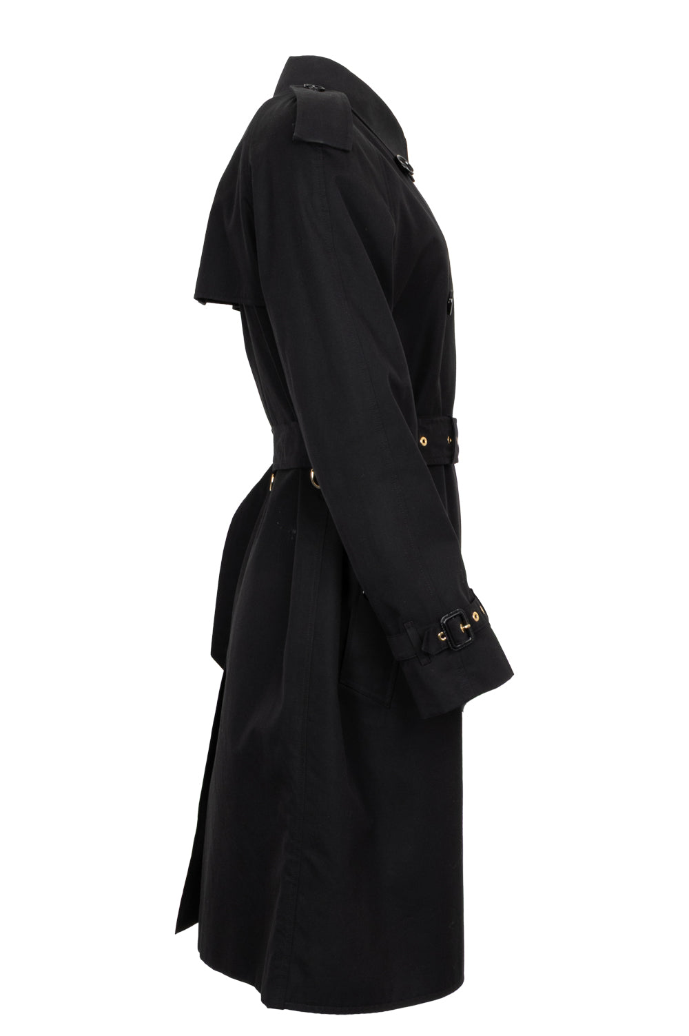 BURBERRY Trench Coat Black with Animal Print Lining – REAWAKE