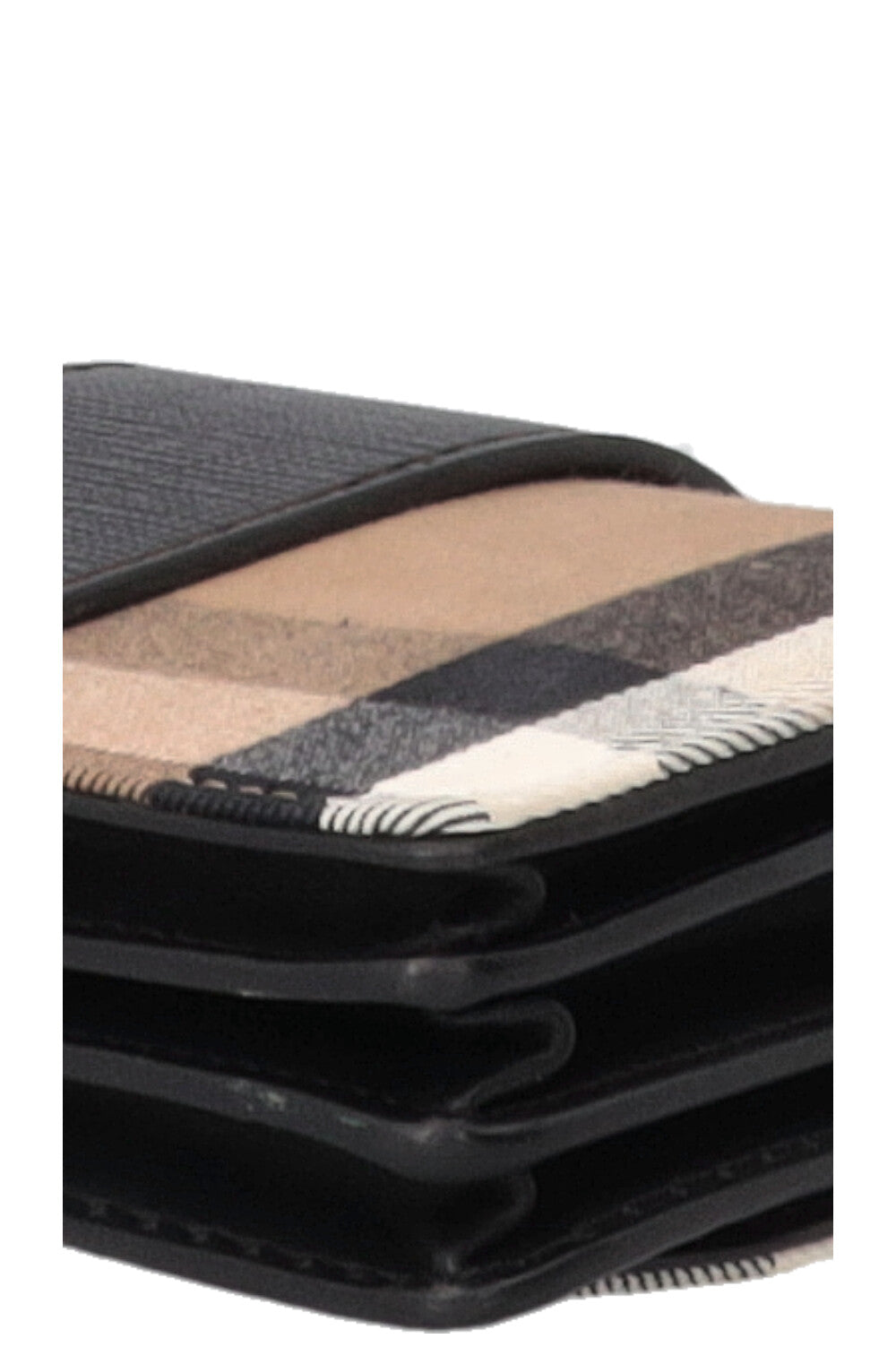 BURBERRY Madison Buckle Bag House Check Black