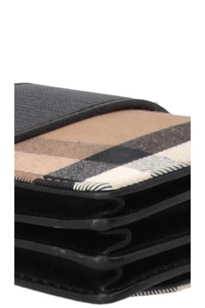 BURBERRY Madison Buckle Bag House Check Black