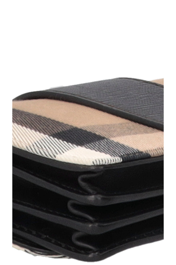 BURBERRY Madison Buckle Bag House Check Black