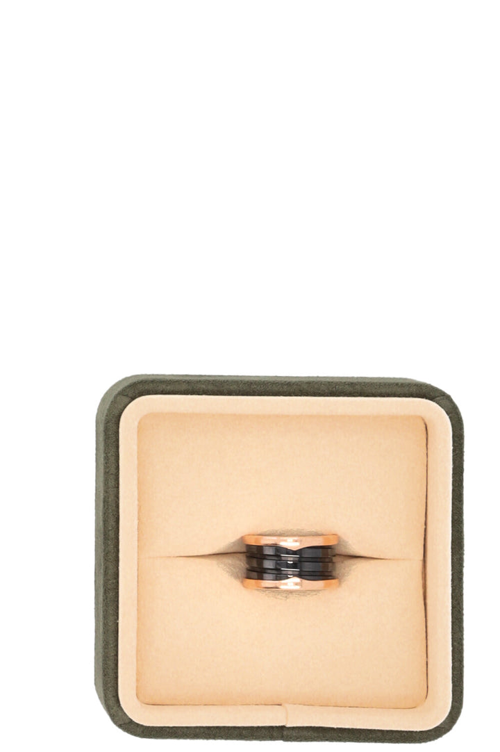 BVLGARI B.Zero Three Band Ring Black Rose