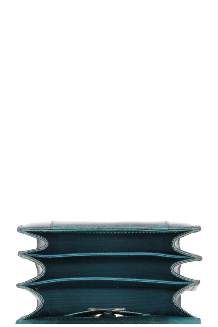 BVLGARI Serpenti Forever Top Handle Bag Karung Leahter Forrest Emerald Green