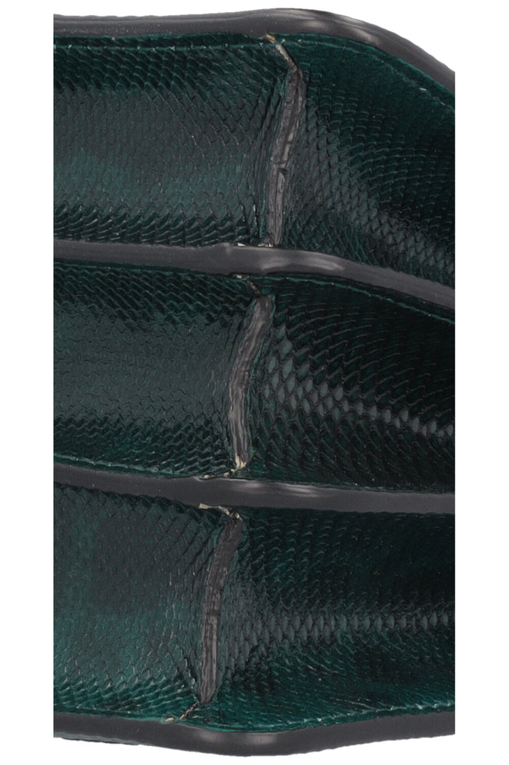 BVLGARI Serpenti Forever Top Handle Bag Karung Leahter Forrest Emerald Green