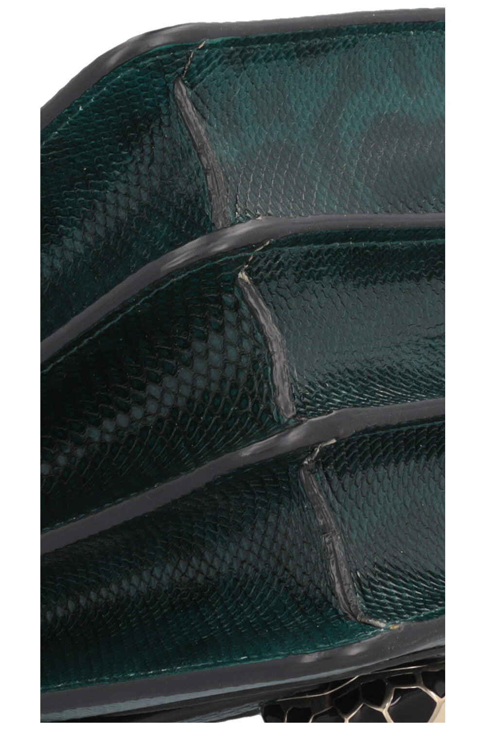 BVLGARI Serpenti Forever Top Handle Bag Karung Leahter Forrest Emerald Green