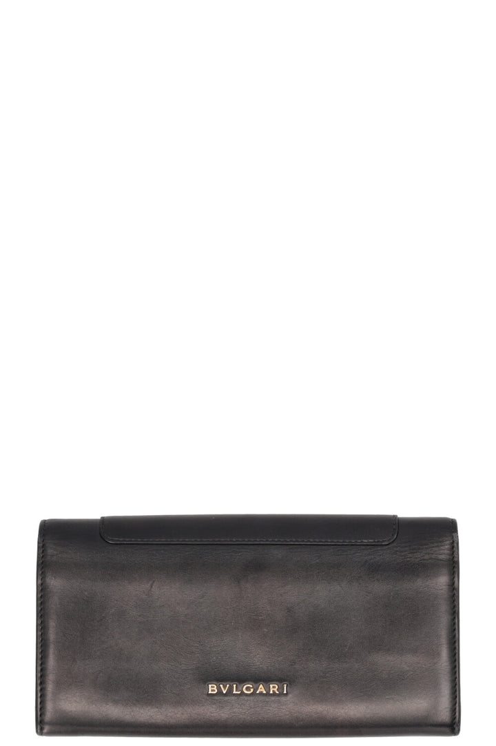 Portefeuille BVLGARI Serpenti Forever en cuir noir