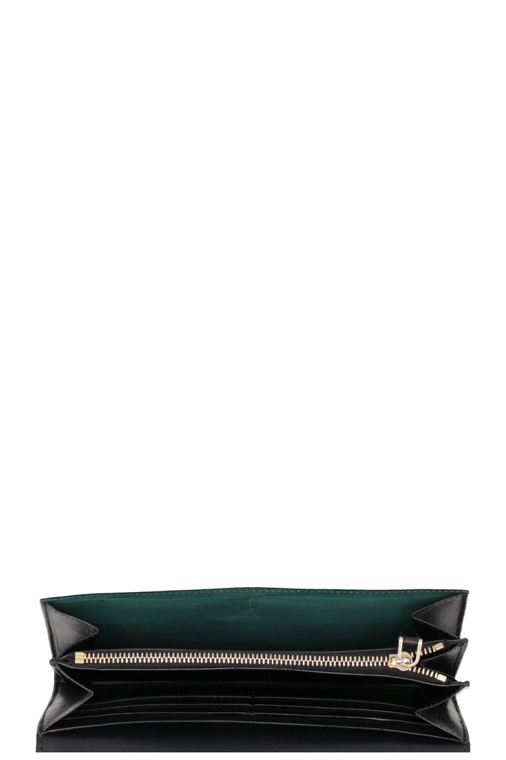 Portefeuille BVLGARI Serpenti Forever en cuir noir