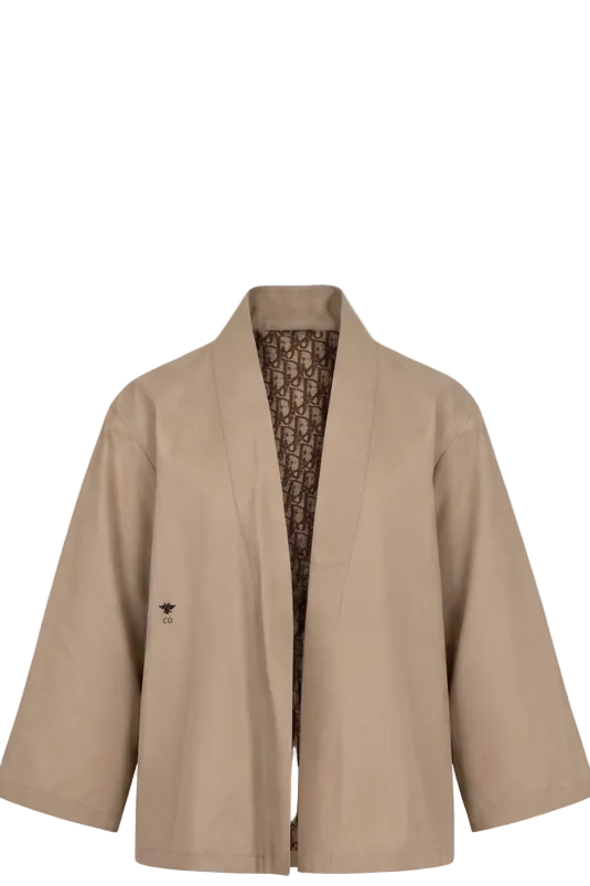 CHRISTIAN DIOR Kimono Jacket Cotton Beige