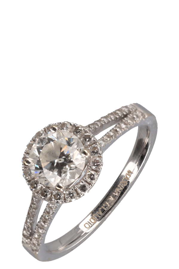 RPS London Diamond Shoulder Ring 18K White Gold