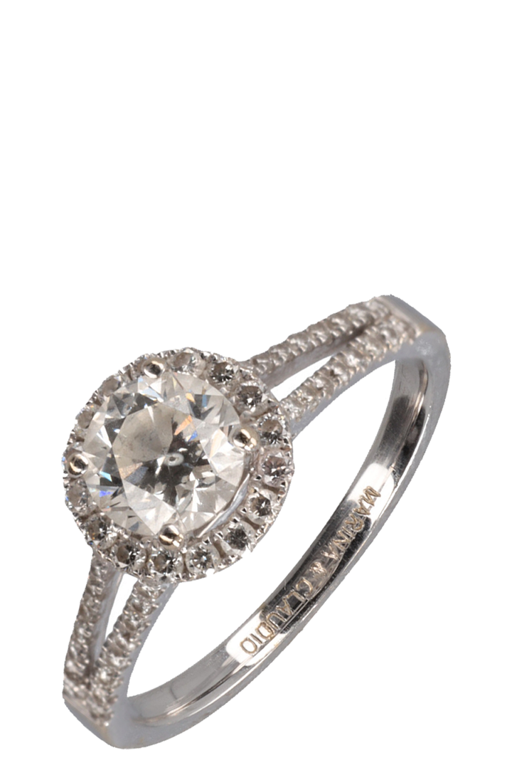 RPS London Diamond Shoulder Ring 18K White Gold