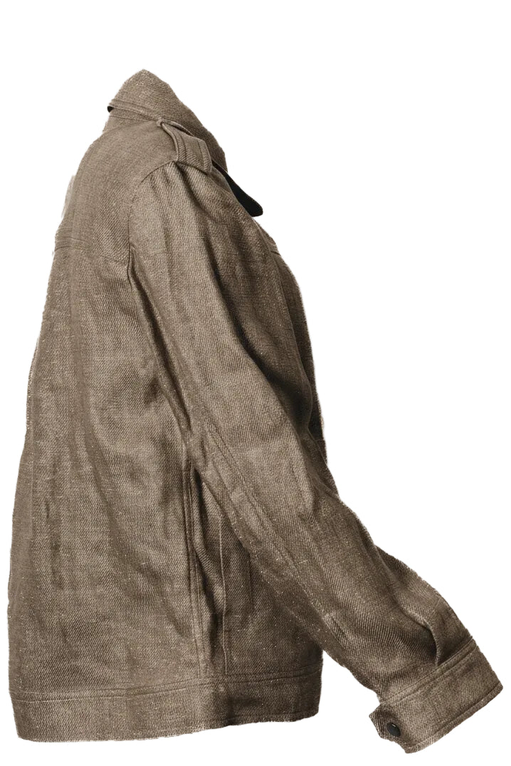 BRUNELLO CUCINELLI Blouson Bomber Lurex Lin Kaki