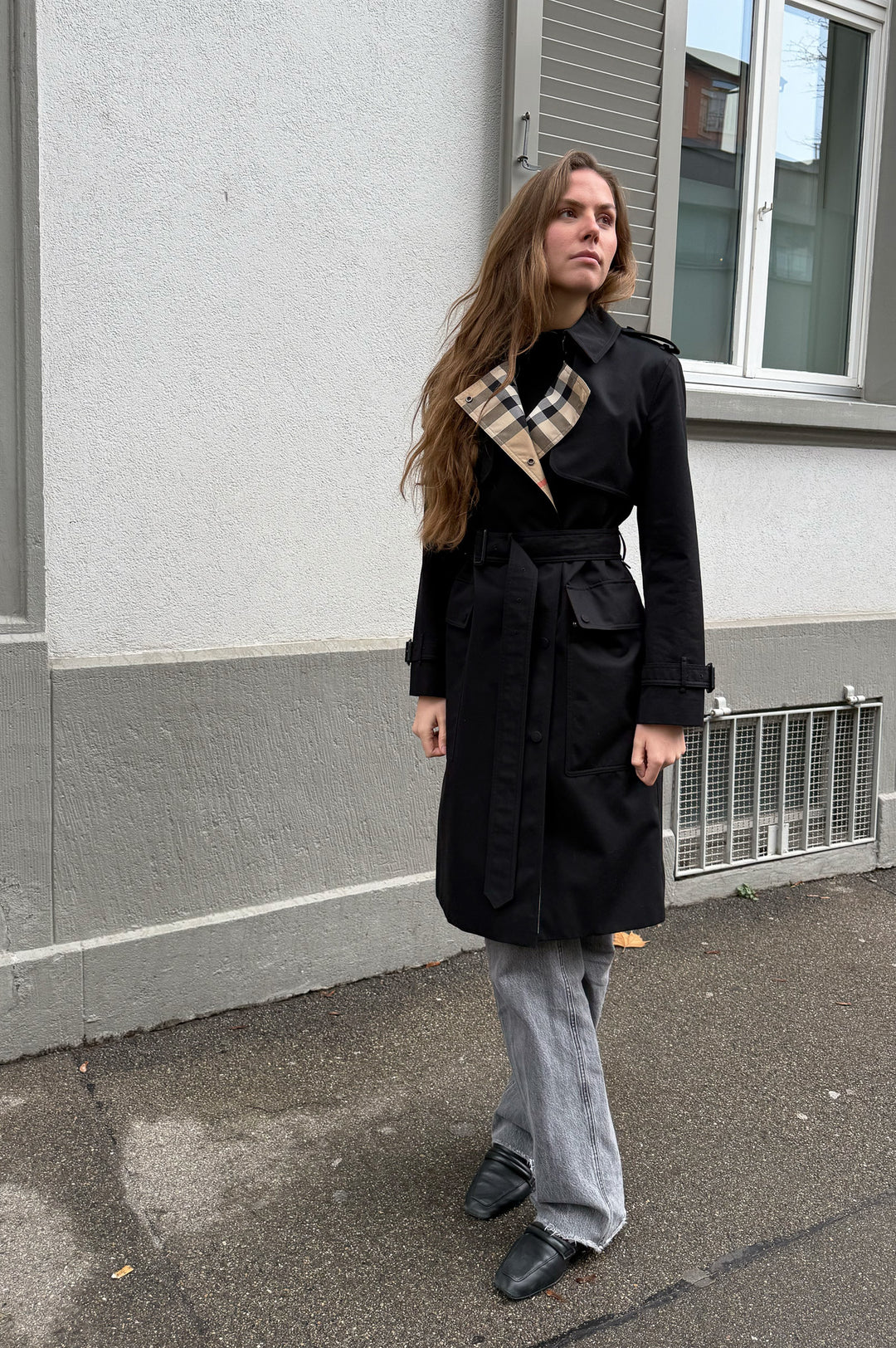 BURBERRY Trench Coat Cotton Black – REAWAKE1