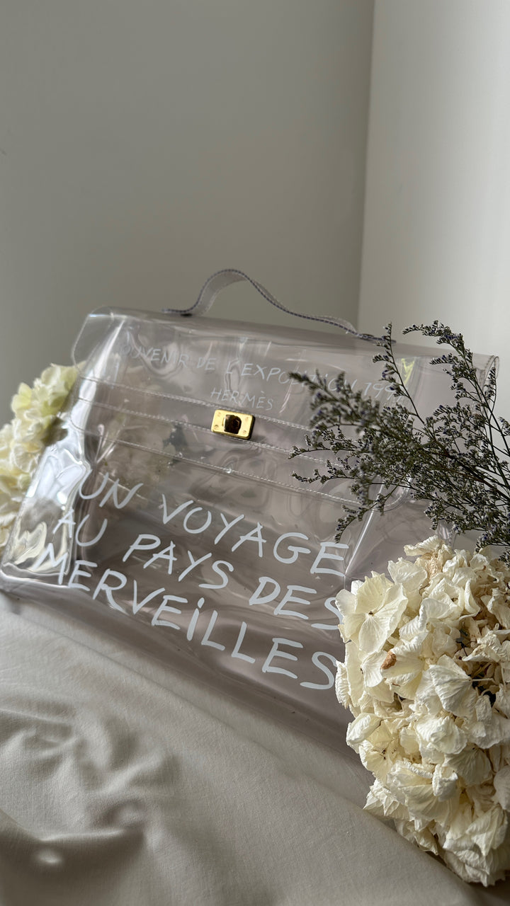 HERMÈS 1997 Vinyl Souvenir De L'Exposition Kelly Bag PVC