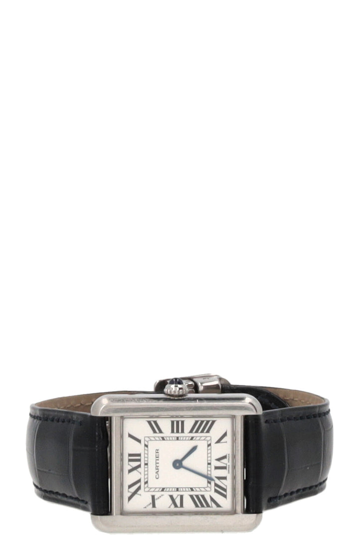 CARTIER Tank Must De Cartier Cuir de crocodile Argent