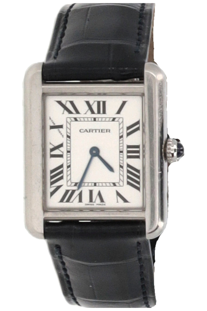 CARTIER Tank Must De Cartier Cuir de crocodile Argent