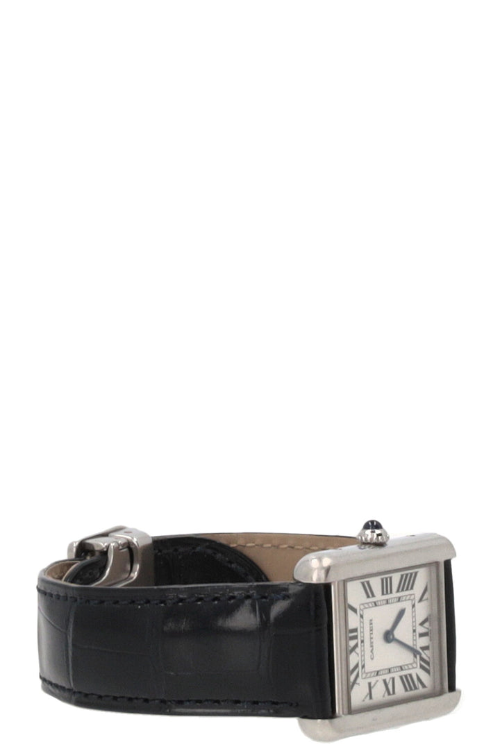 CARTIER Tank Must De Cartier Cuir de crocodile Argent